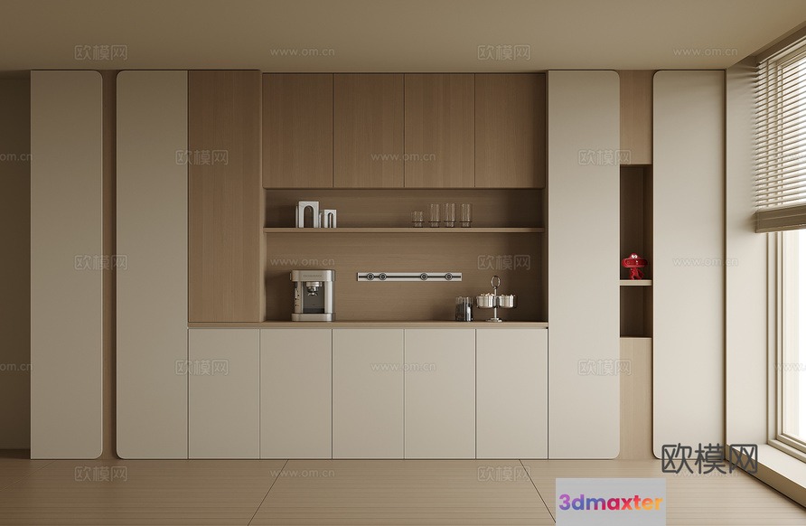 Modern Kitchen Setup 3D Model - 9165 - VRAY Render