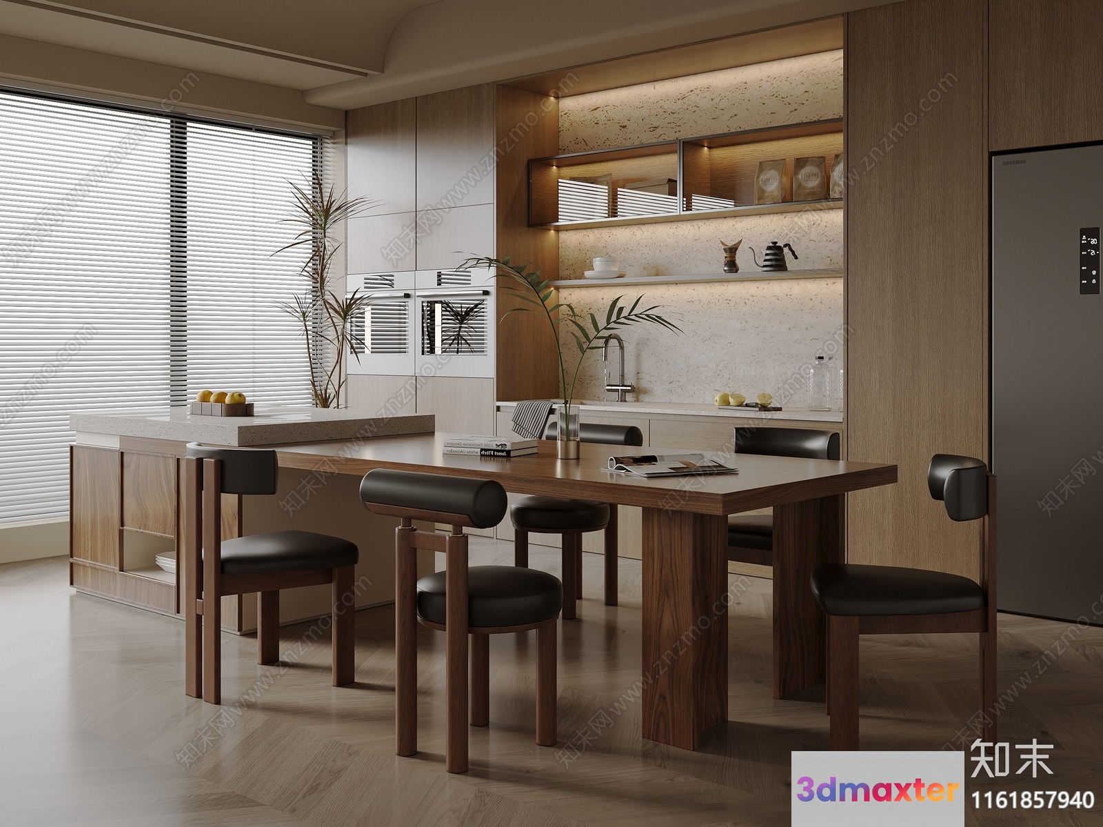 Modern Kitchen Table 3D Model - 11799 - VRAY Render
