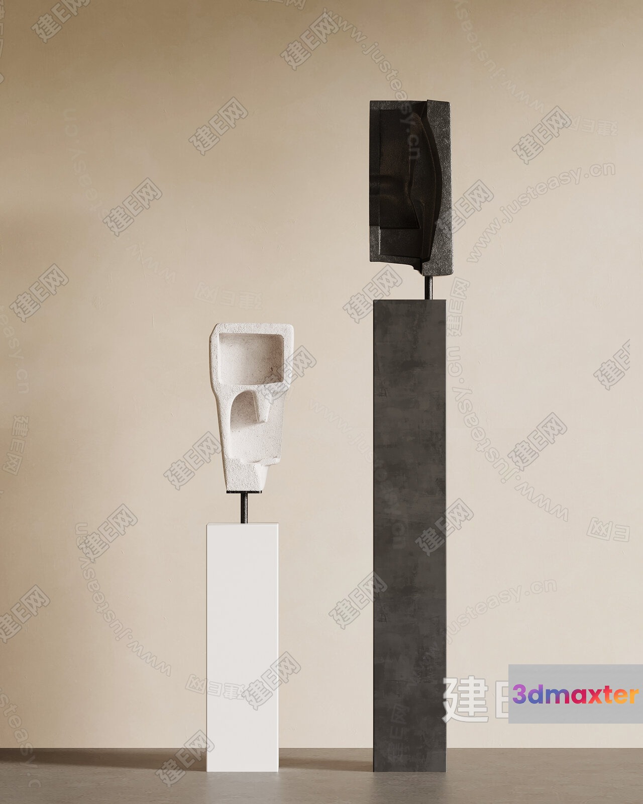 A Sculpture On Display 3D Model - 7095 - VRAY Render