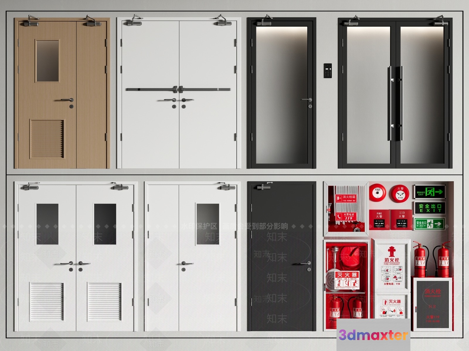 Modern Door Designs 3D Model - 1613 - VRAY Render