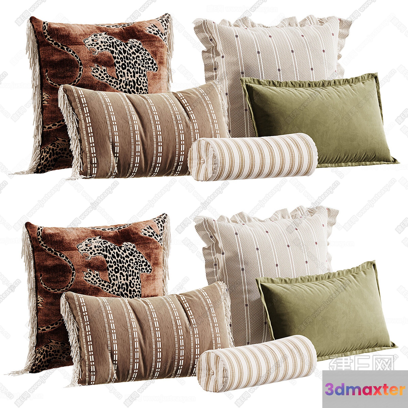 Cozy Throw Pillows 3D Model - 16147 - CORONA Render