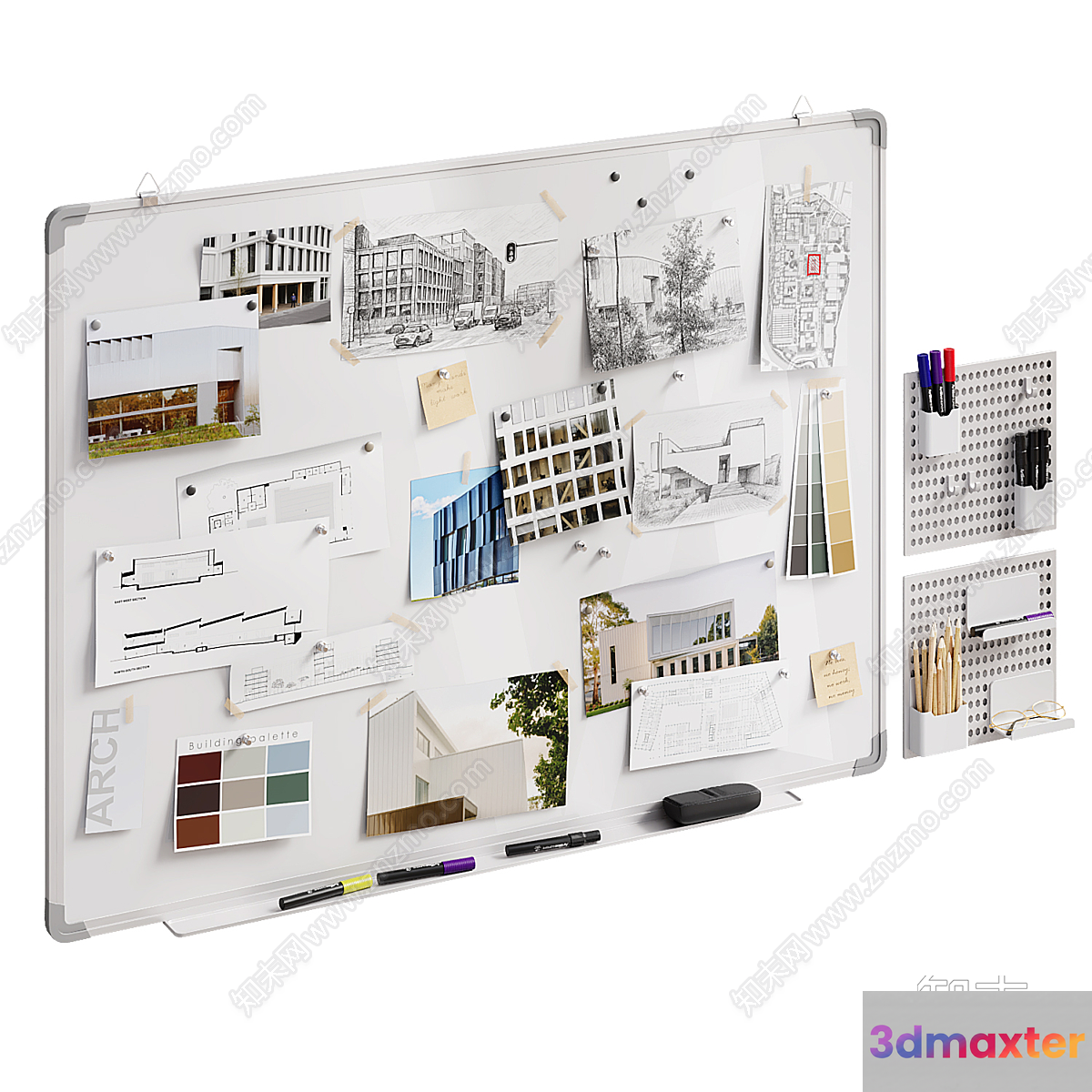 Modern Whiteboard 3D Model - 7571 - VRAY Render