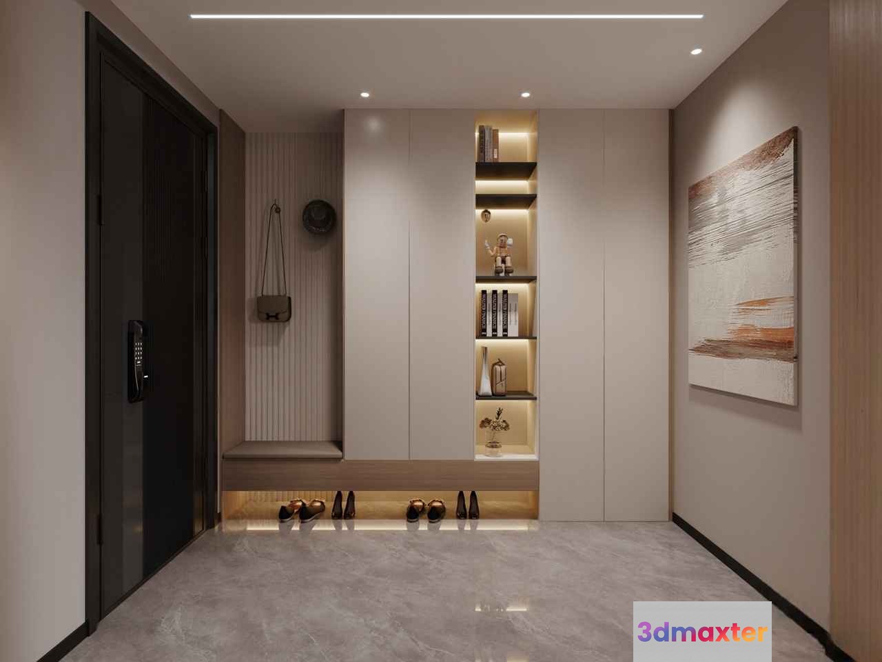 Modern Entryway Design 3D Model - 18271 - VRAY Render