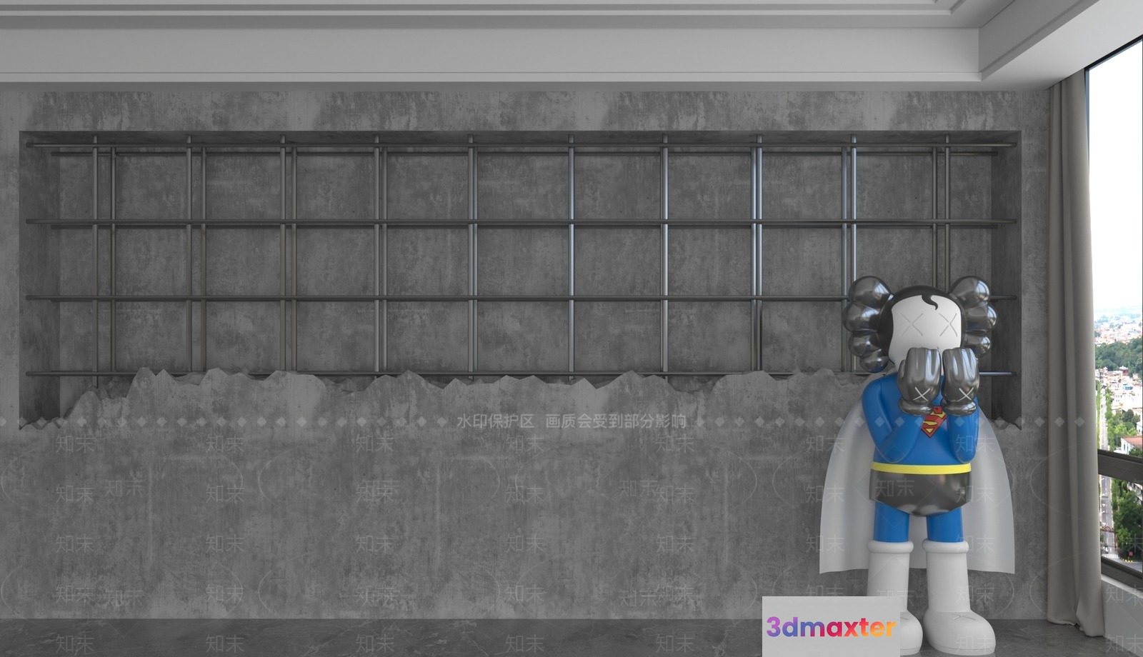 A Cartoon Character In A Room 3D Model - 5473 - VRAY Render