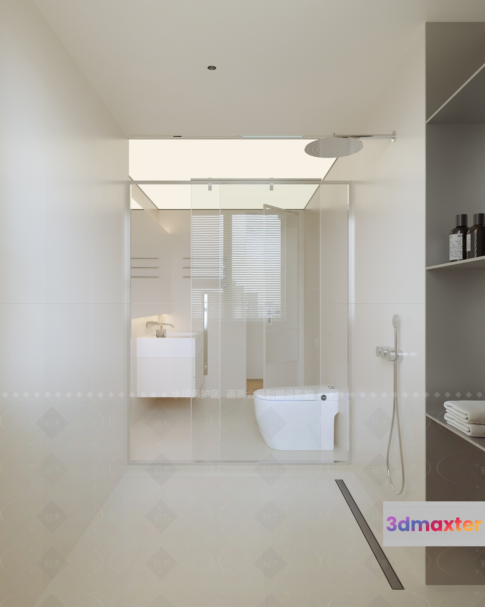 Modern Bathroom 3D Model - 4413 - VRAY Render