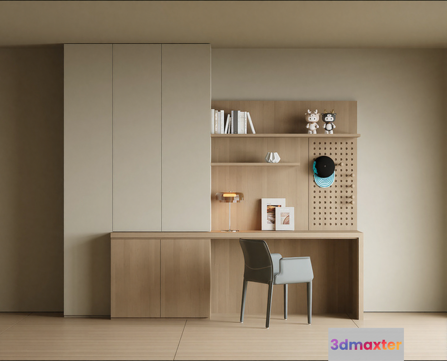 Modern Minimalist Desk 3D Model - 4426 - VRAY Render