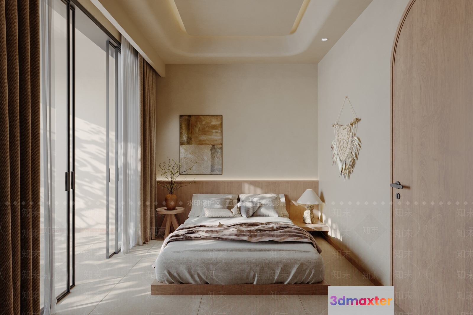 Cozy Bedroom 3D Model - 20745 - VRAY Render