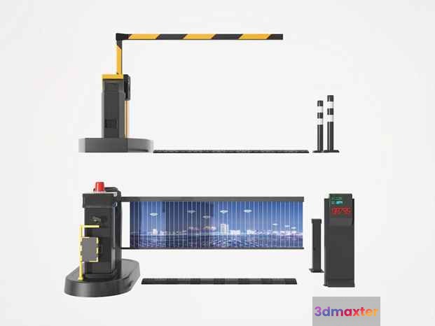 A Security Barrier 3D Model - 13937 - VRAY Render