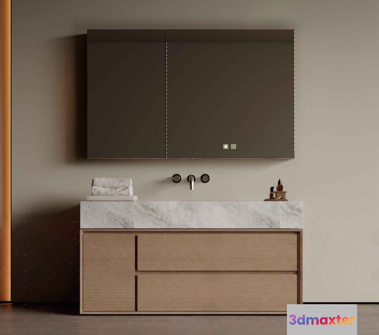 Modern Bathroom Vanity 3D Model - 8216 - CORONA Render