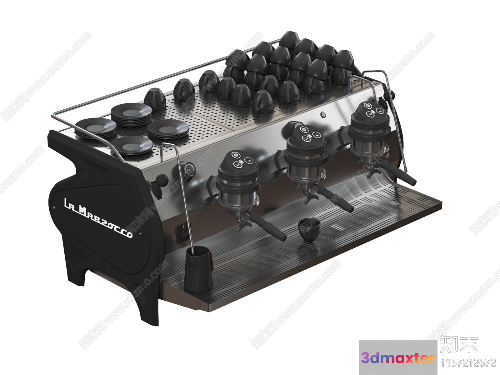 A Commercial Espresso Machine 3D Model - 567 - VRAY Render