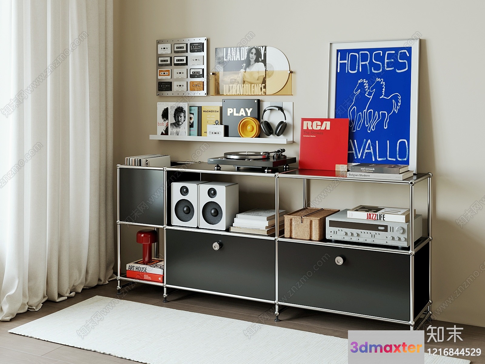 A Modern Music Room 3D Model - 15286 - VRAY Render