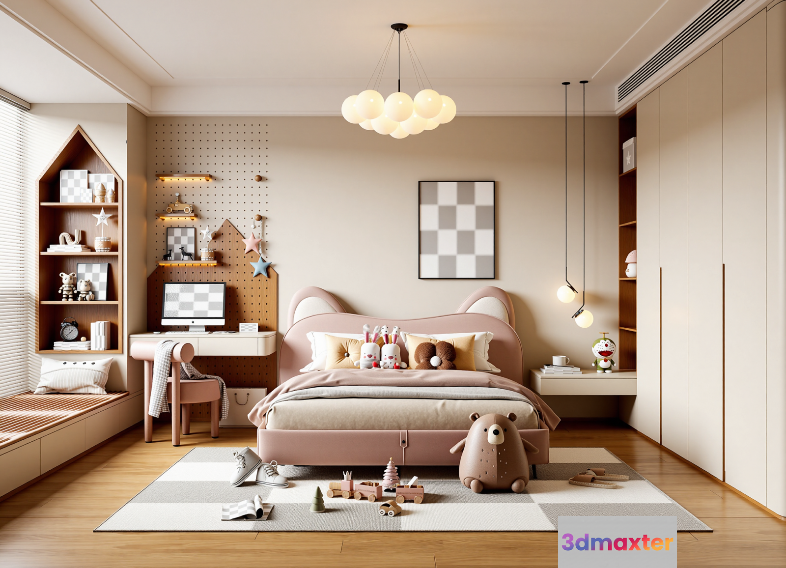 Modern Kid'S Bedroom 3D Model - 6995 - VRAY Render