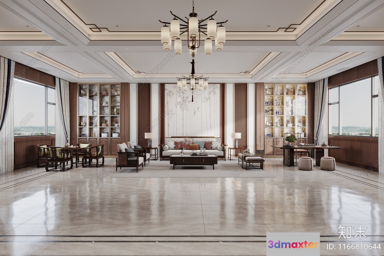 Modern Living Room 3D Model - 23647 - CORONA Render