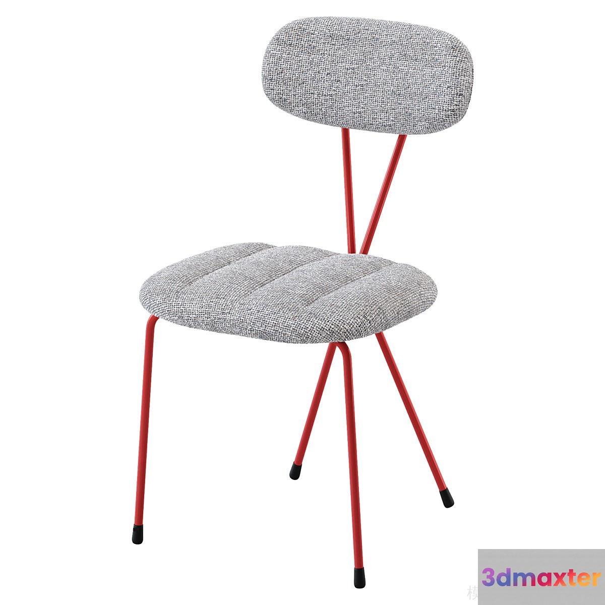 Red And Gray Chair 3D Model - 6337 - VRAY Render