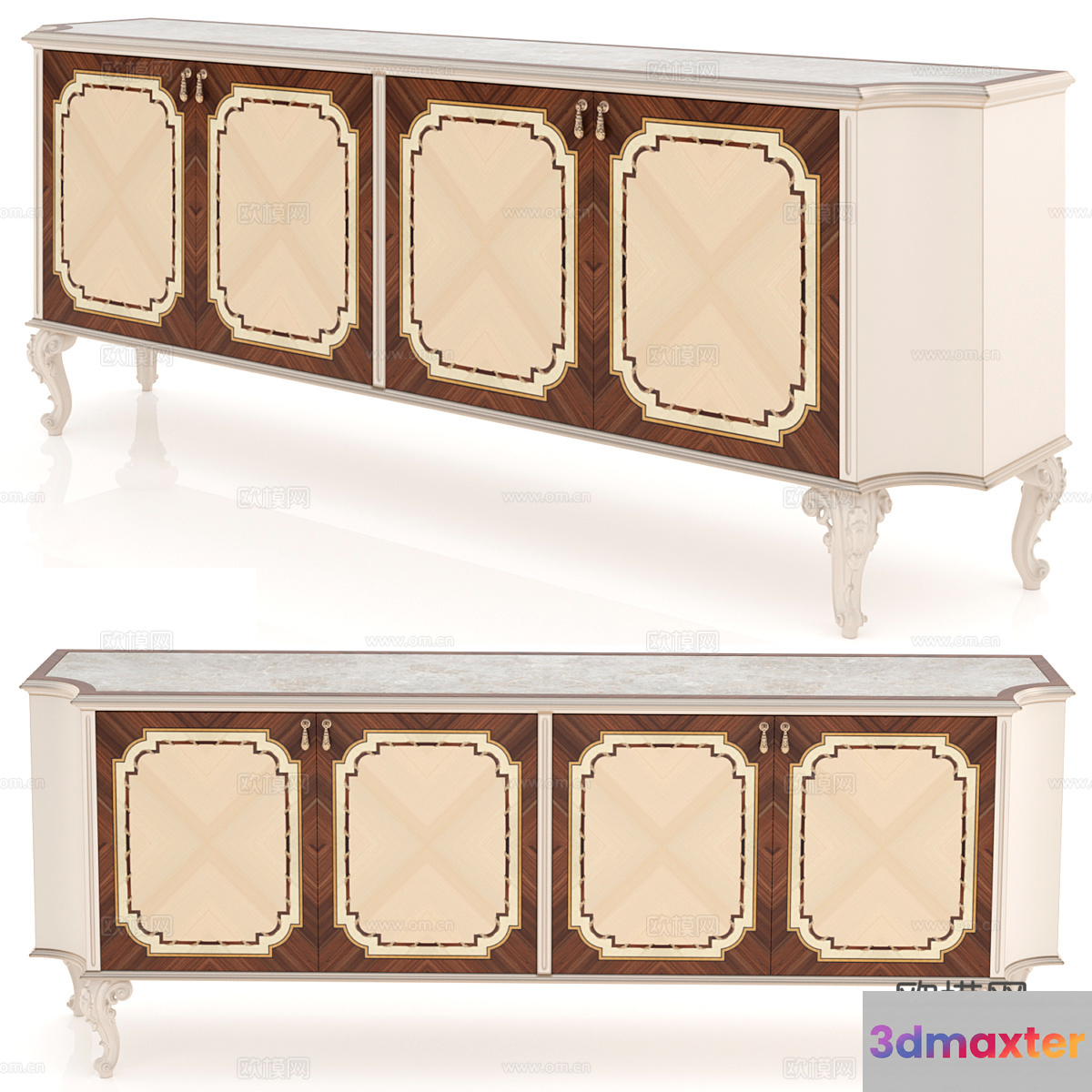 Classic Sideboard Furniture 3D Model - 5444 - VRAY Render