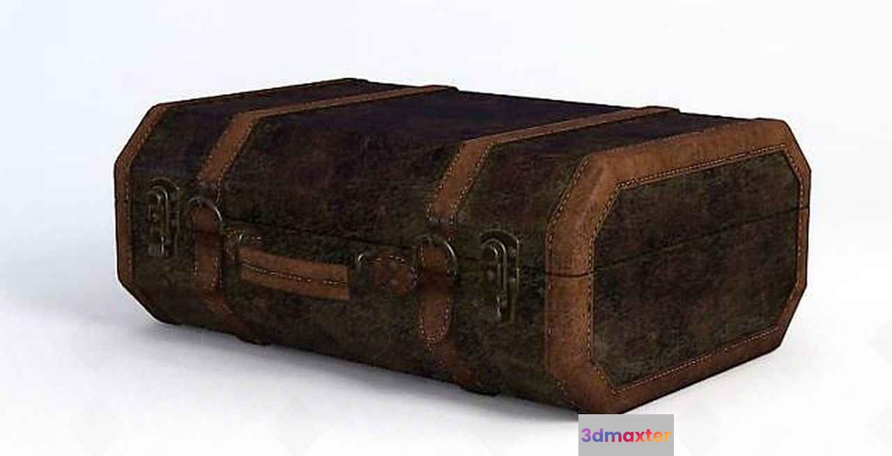 Old Leather Trunk 3D Model - 22344 - VRAY Render