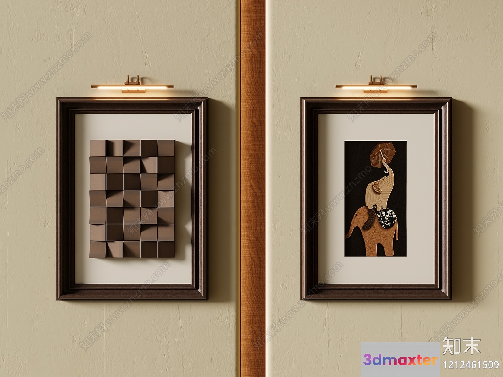A Framed Art Piece 3D Model - 3282 - VRAY Render