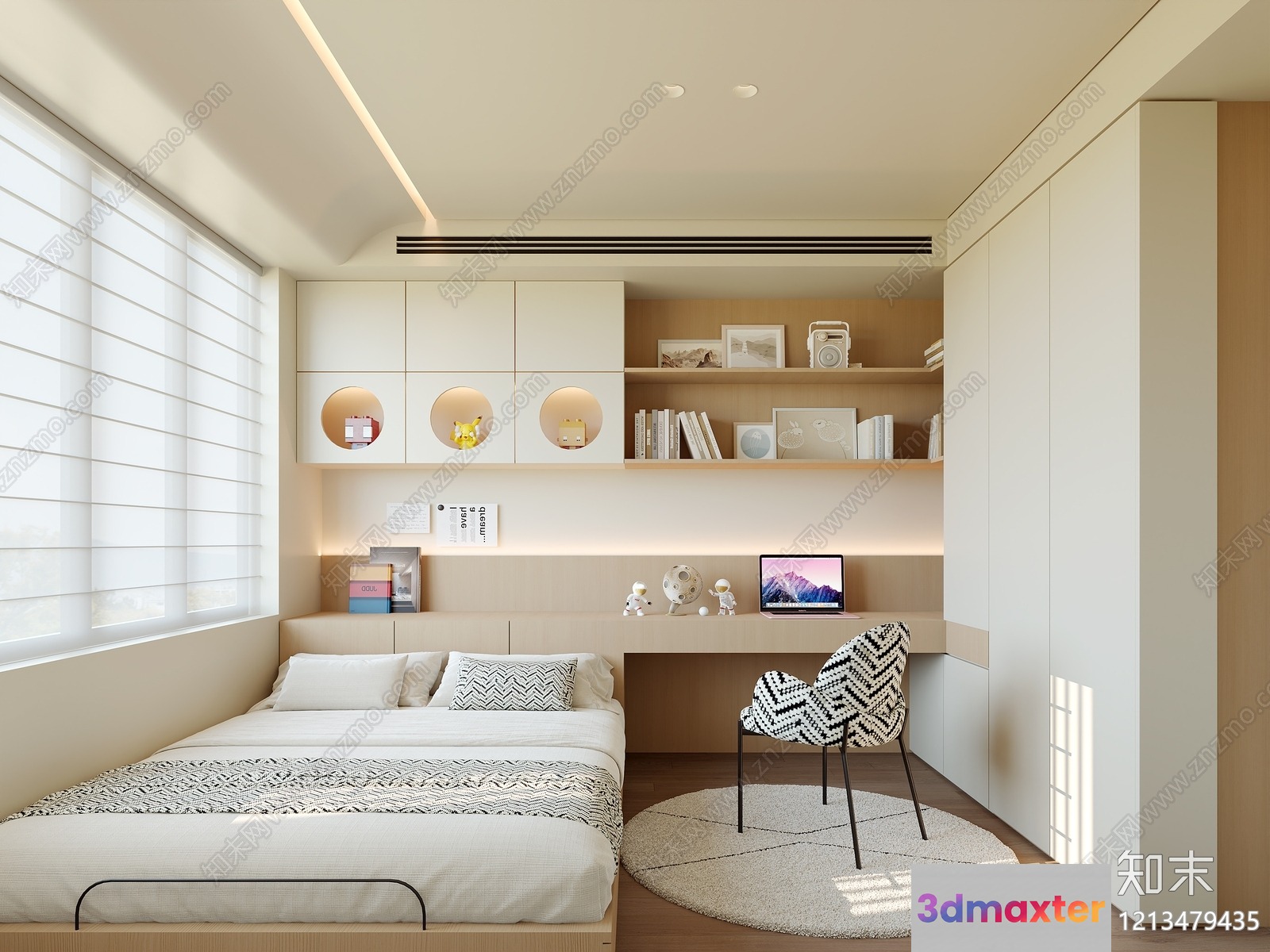 Cozy Bedroom 3D Model - 3925 - VRAY Render