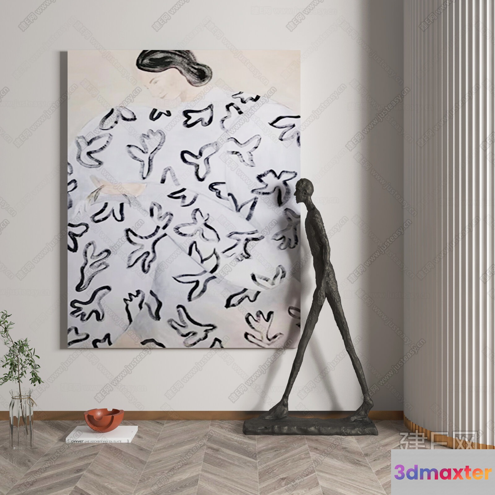 Modern Art Room 3D Model - 7462 - VRAY Render