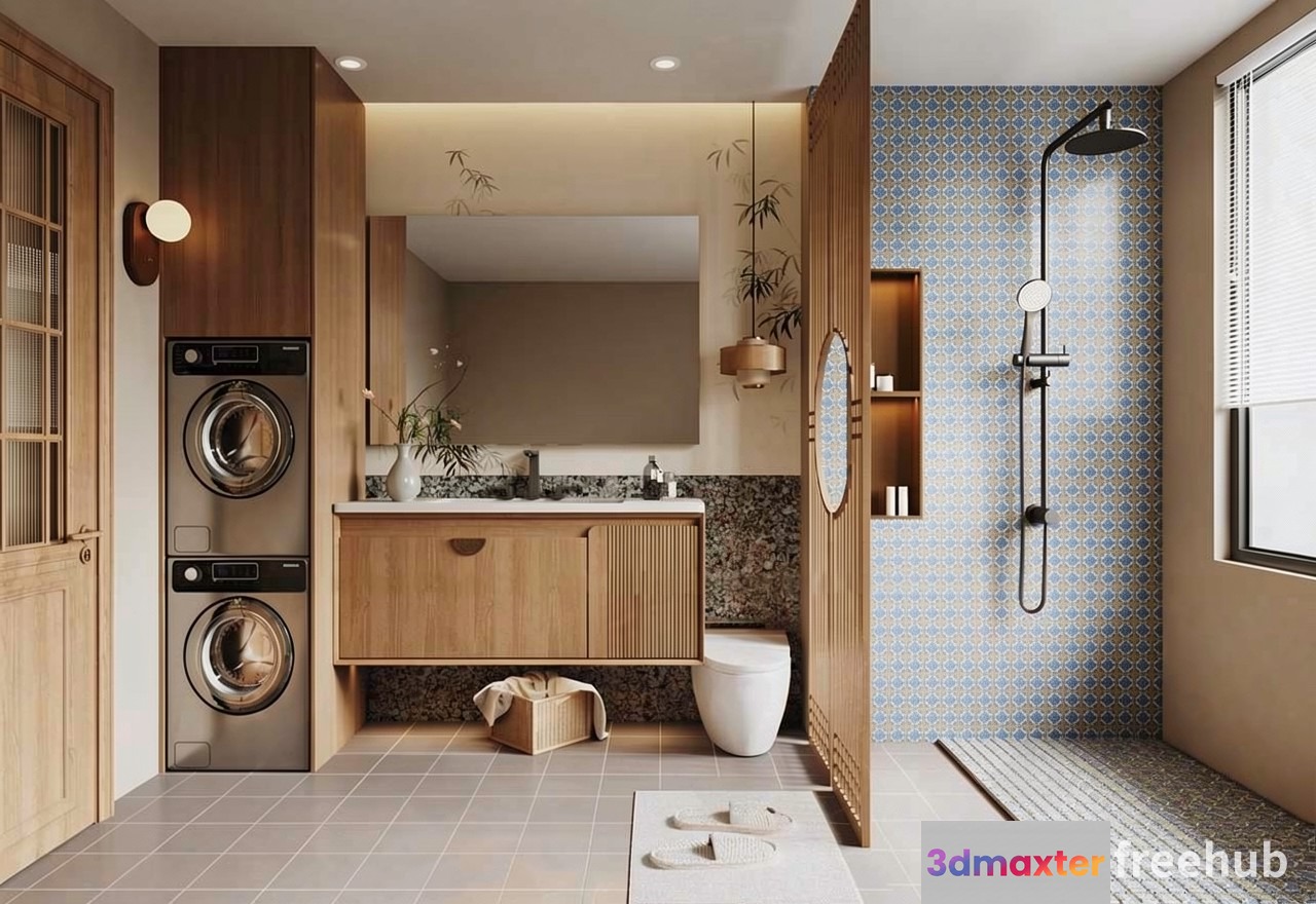 Modern Bathroom Design 3D Model - 23576 - VRAY Render