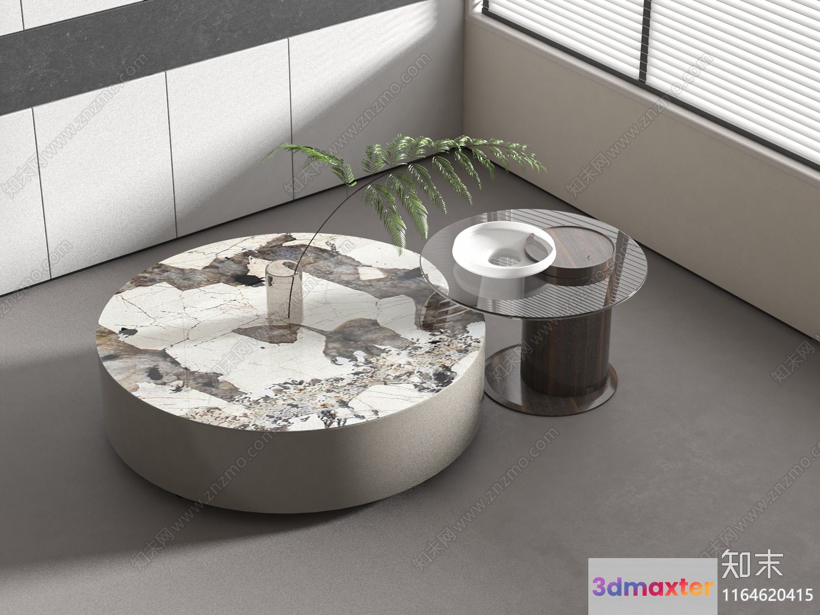Modern Living Room 3D Model - 16382 - VRAY Render