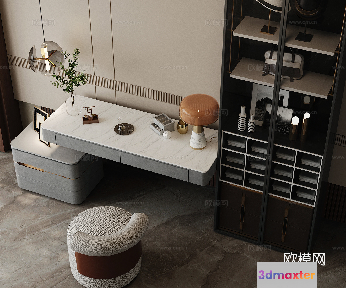 Modern Home Office 3D Model - 18007 - VRAY Render