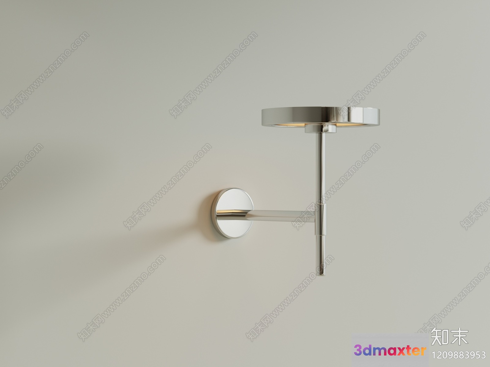 Modern Silver Light Fixture 3D Model - 21888 - VRAY Render