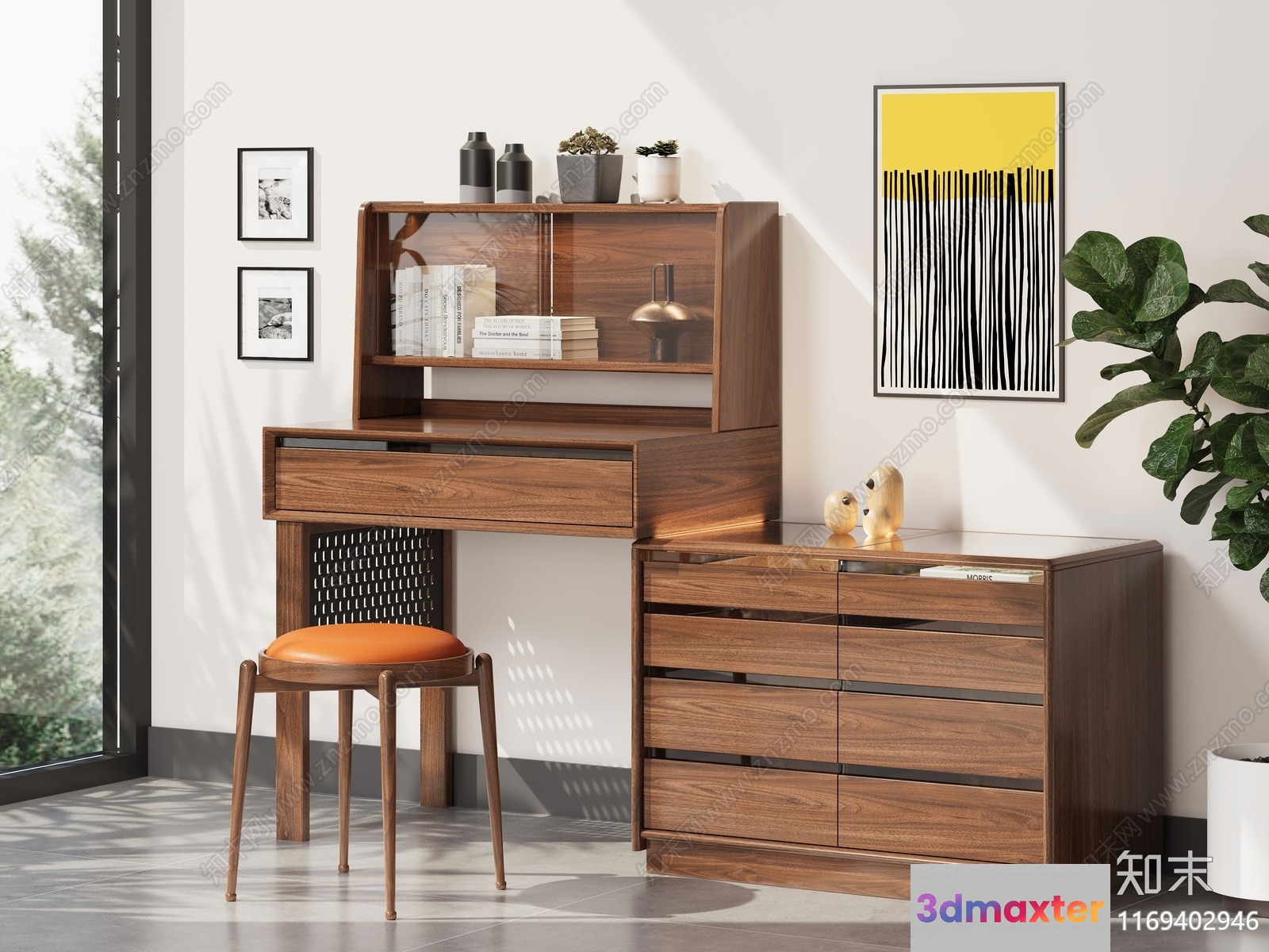 Mid-Century Modern Furniture 3D Model - 10814 - VRAY Render