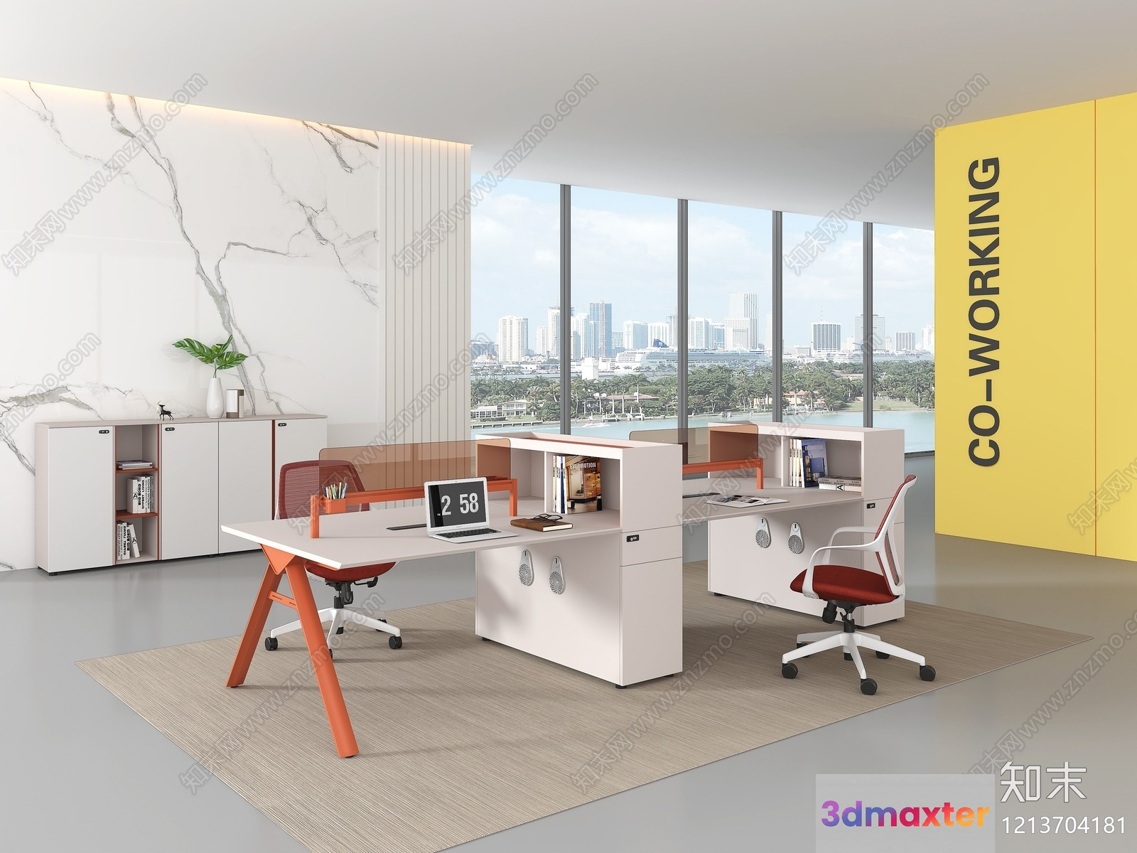 Co-Working Space 3D Model - 11598 - VRAY Render