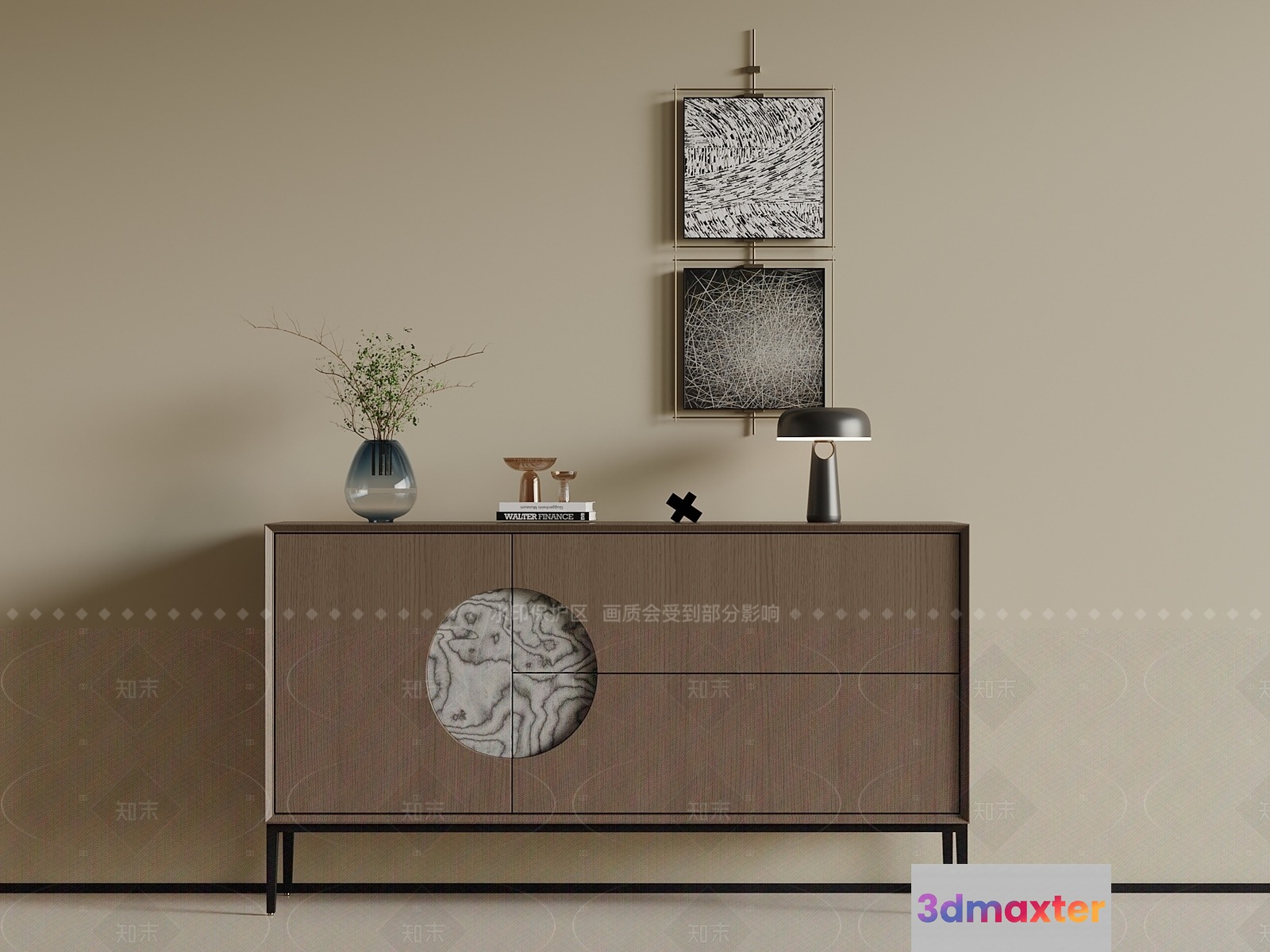 Modern Sideboard 3D Model - 16974 - VRAY Render