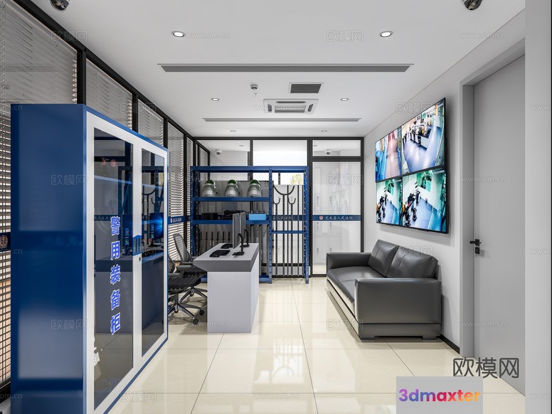 Modern Office Space 3D Model - 5374 - VRAY Render