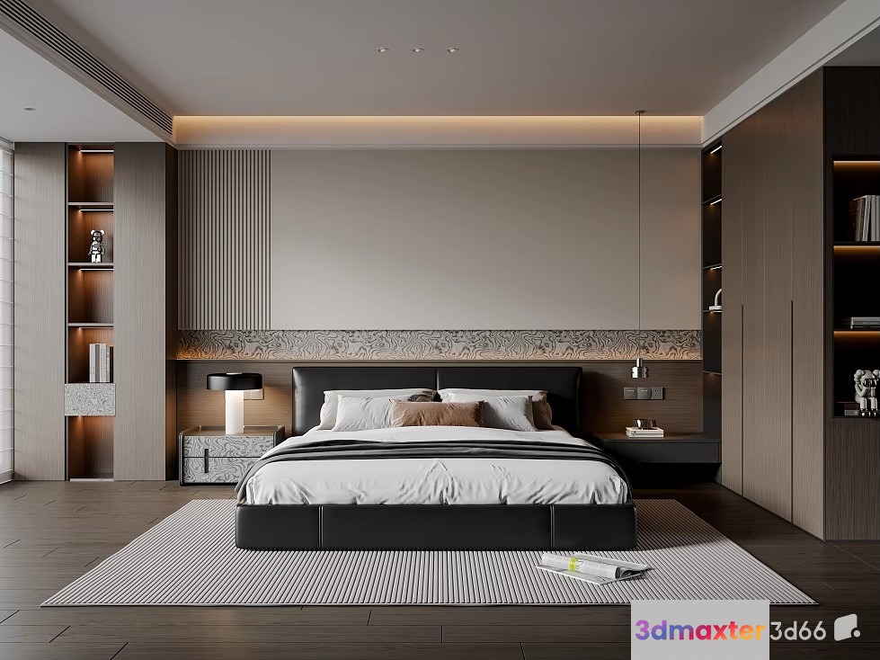 Modern Bedroom 3D Model - 19037 - VRAY Render