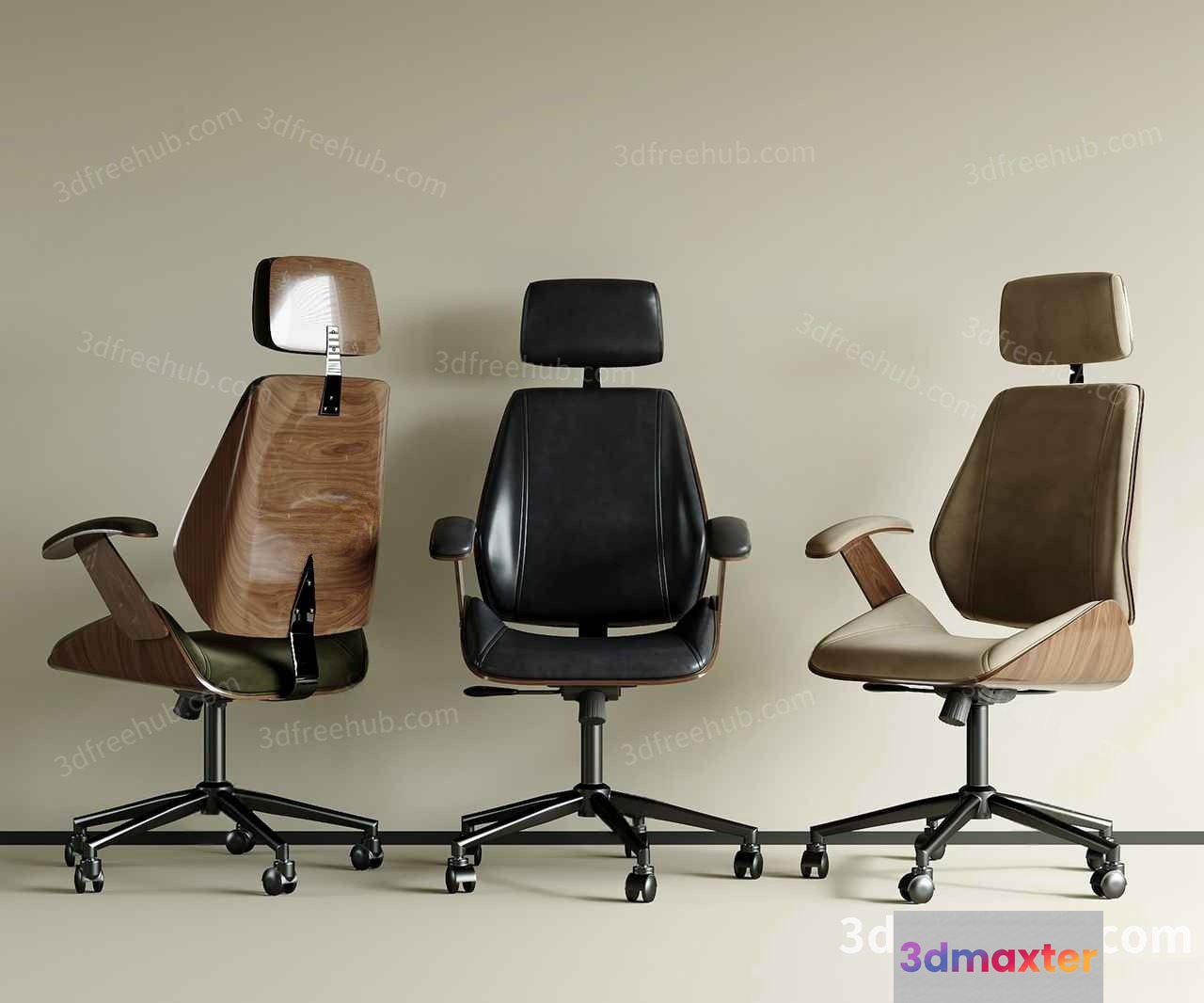 Modern Office Chairs 3D Model - 20507 - VRAY Render