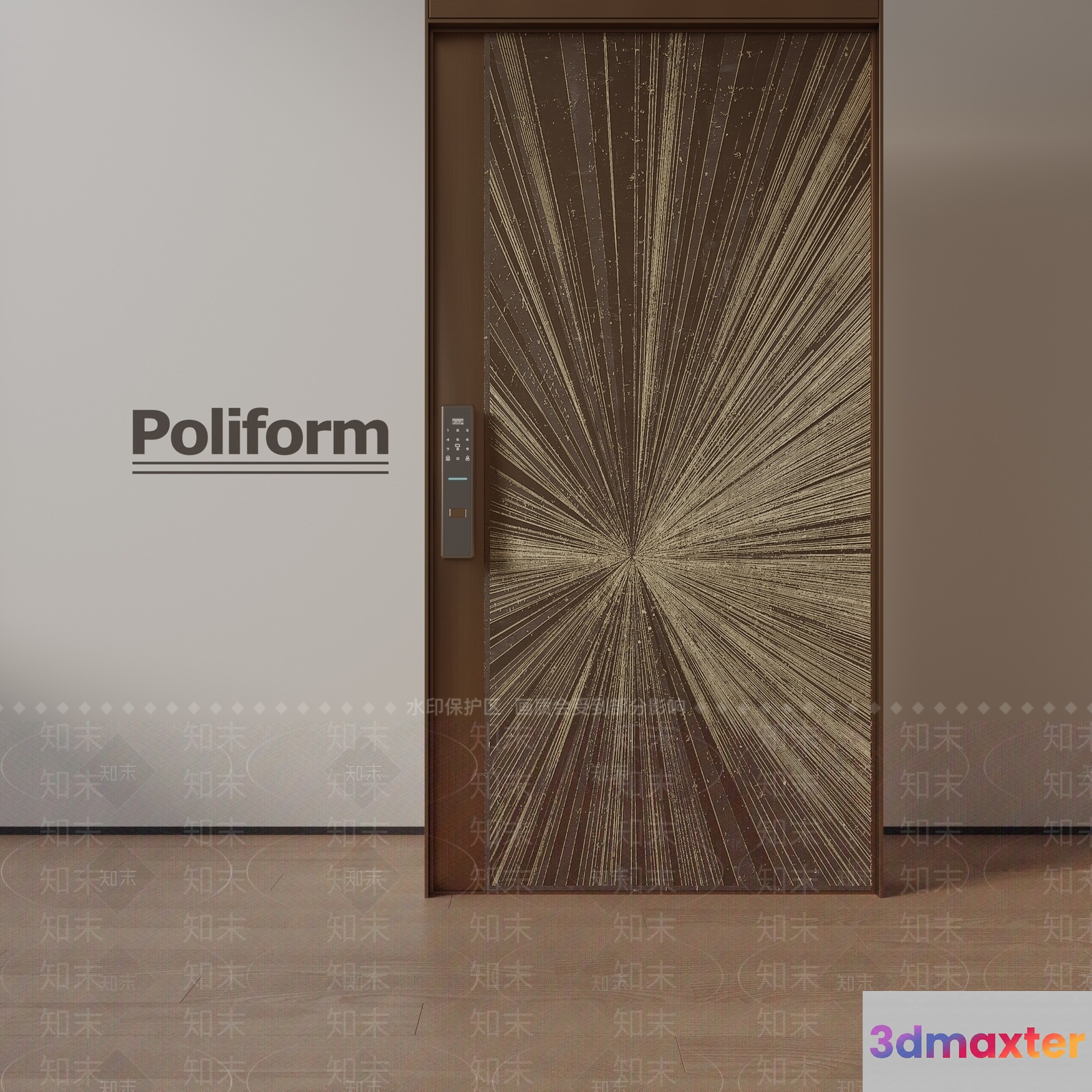 A Poliform Door 3D Model - 2951 - VRAY Render