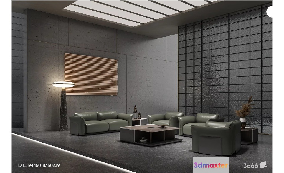 Modern Living Room 3D Model - 9142 - VRAY Render