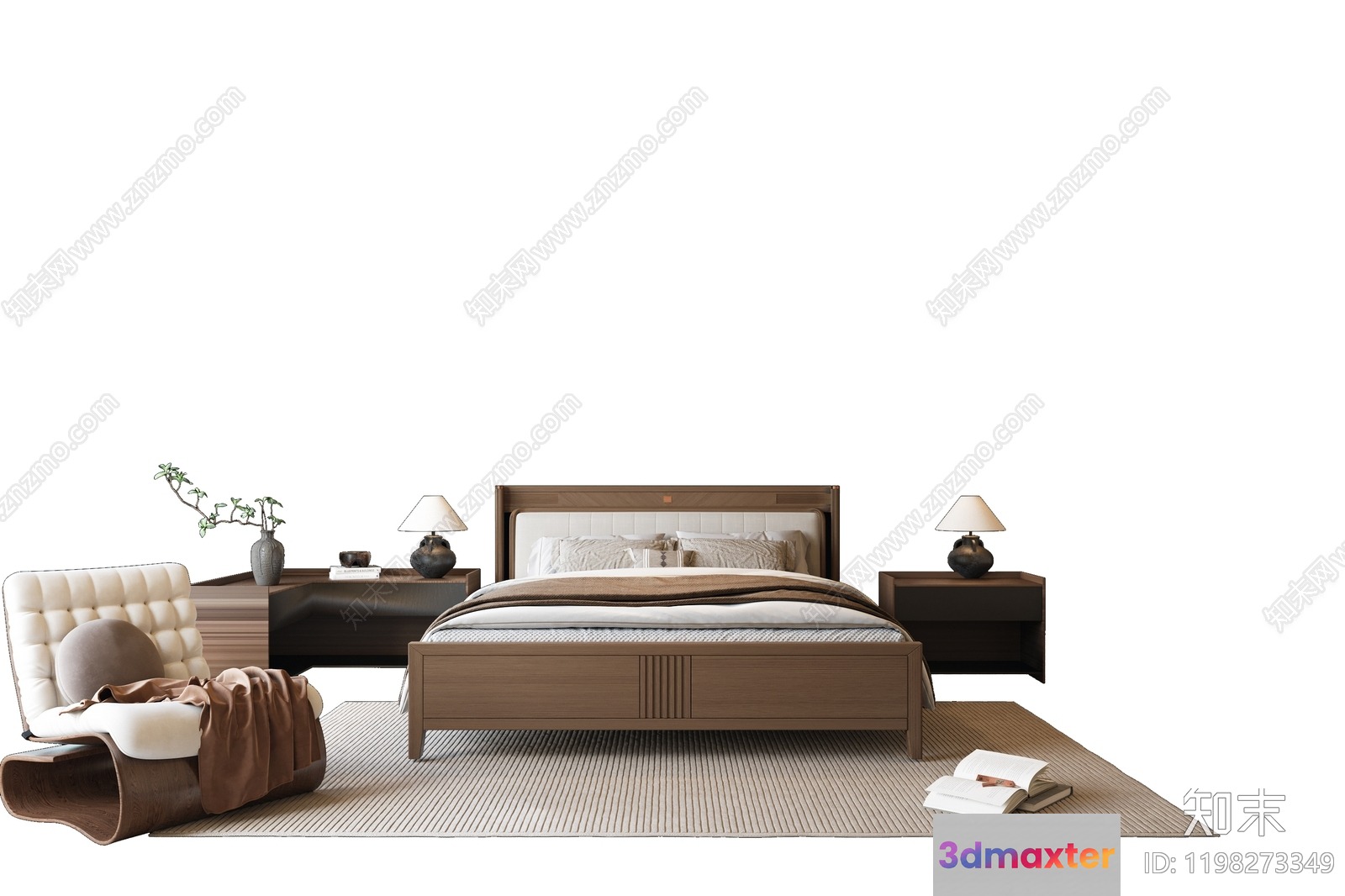 Cozy Bedroom 3D Model - 16537 - VRAY Render