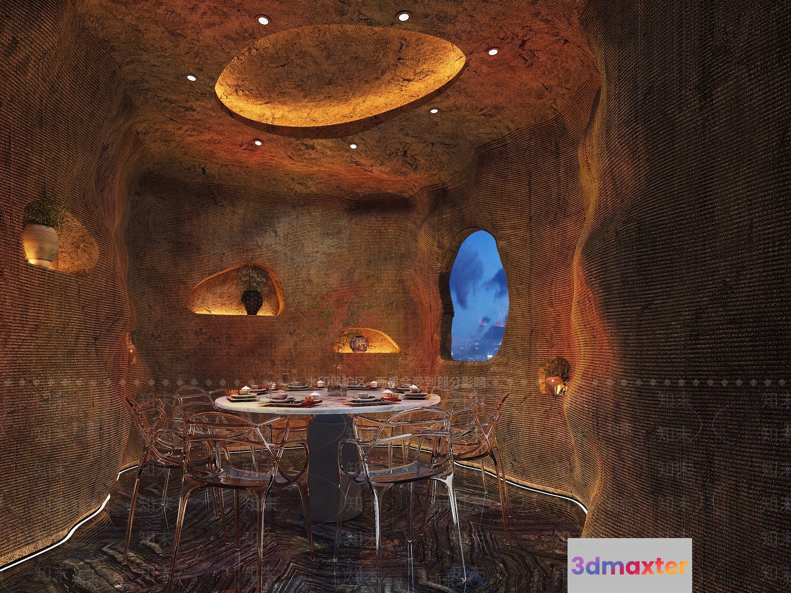 A Luxurious Dining Room 3D Model - 11511 - VRAY Render
