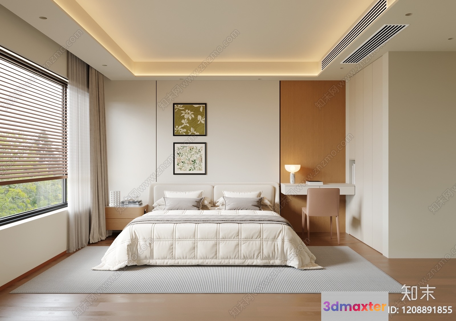 Cozy Bedroom 3D Model - 1687 - VRAY Render