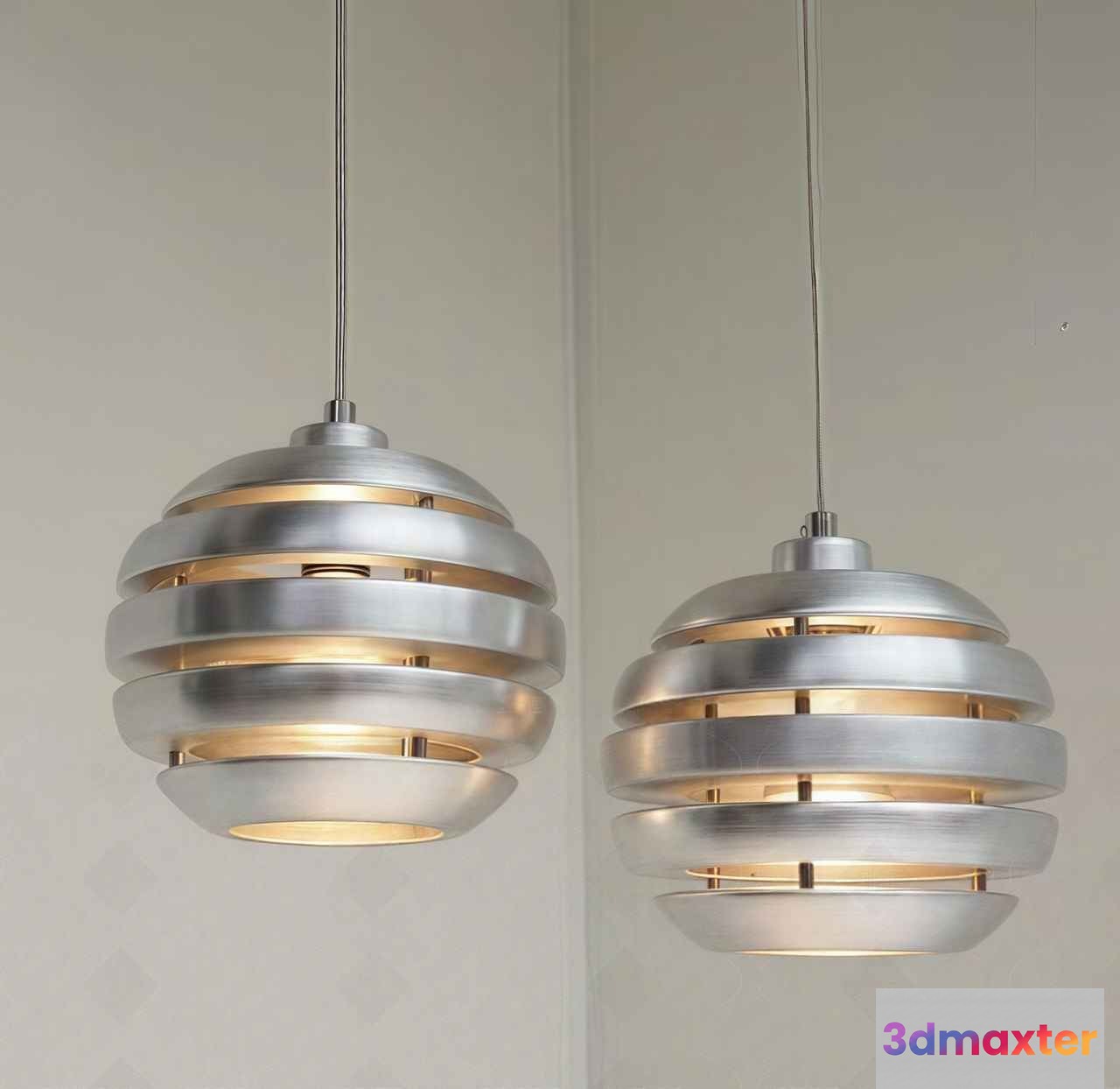 Silver Light Fixtures 3D Model - 5873 - CORONA Render
