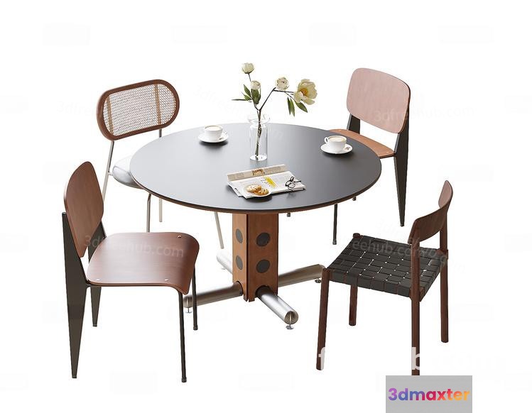 Modern Dining Table 3D Model - 22421 - VRAY Render