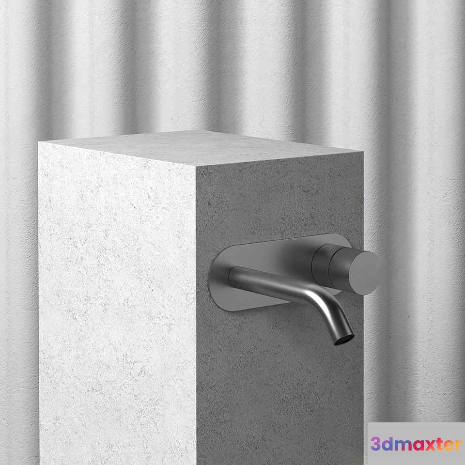 Modern Silver Faucet 3D Model - 7500 - VRAY Render