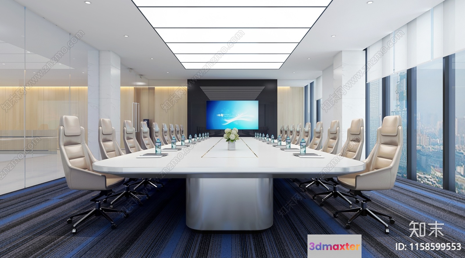 Modern Conference Table 3D Model - 14434 - VRAY Render