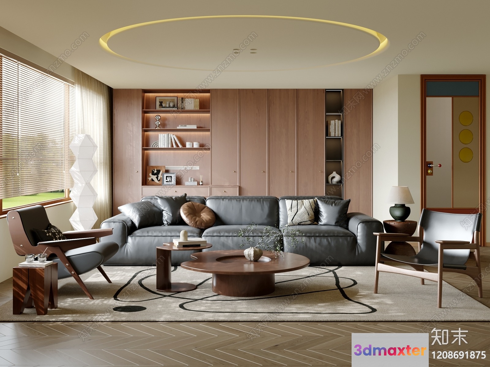 Modern Living Room 3D Model - 8665 - VRAY Render