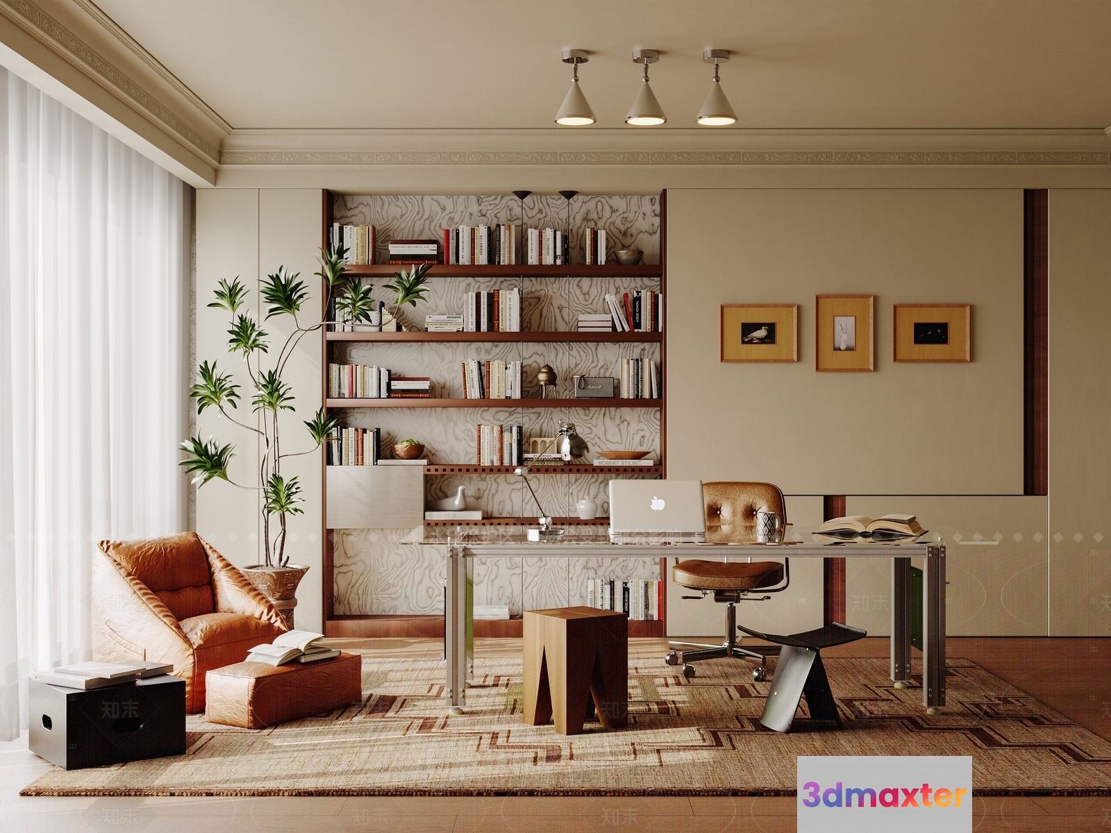 Modern Office Space 3D Model - 4712 - VRAY Render