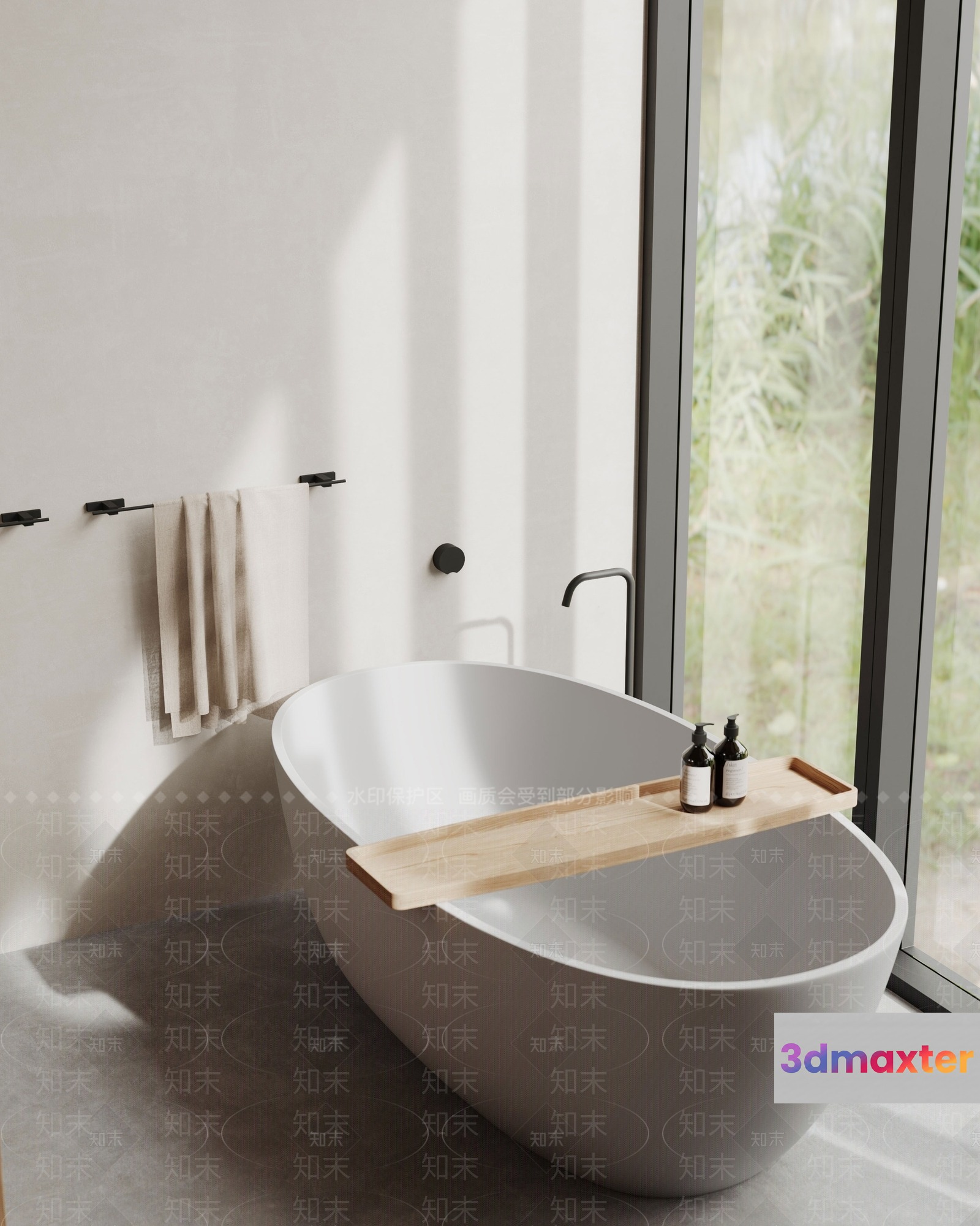 A Modern Bathroom 3D Model - 12501 - VRAY Render
