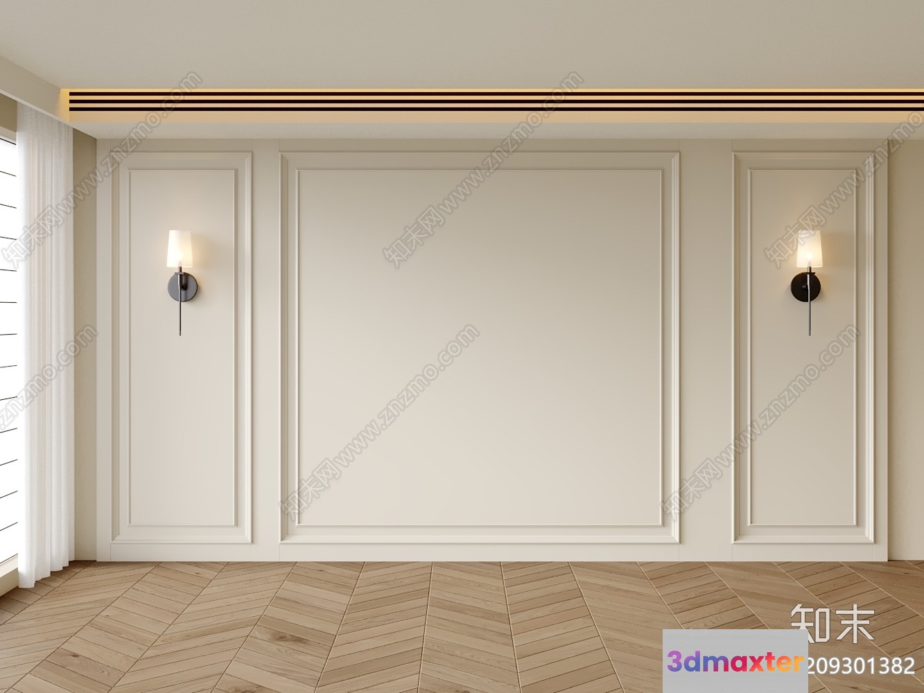 Modern Wall Decor 3D Model - 11063 - VRAY Render