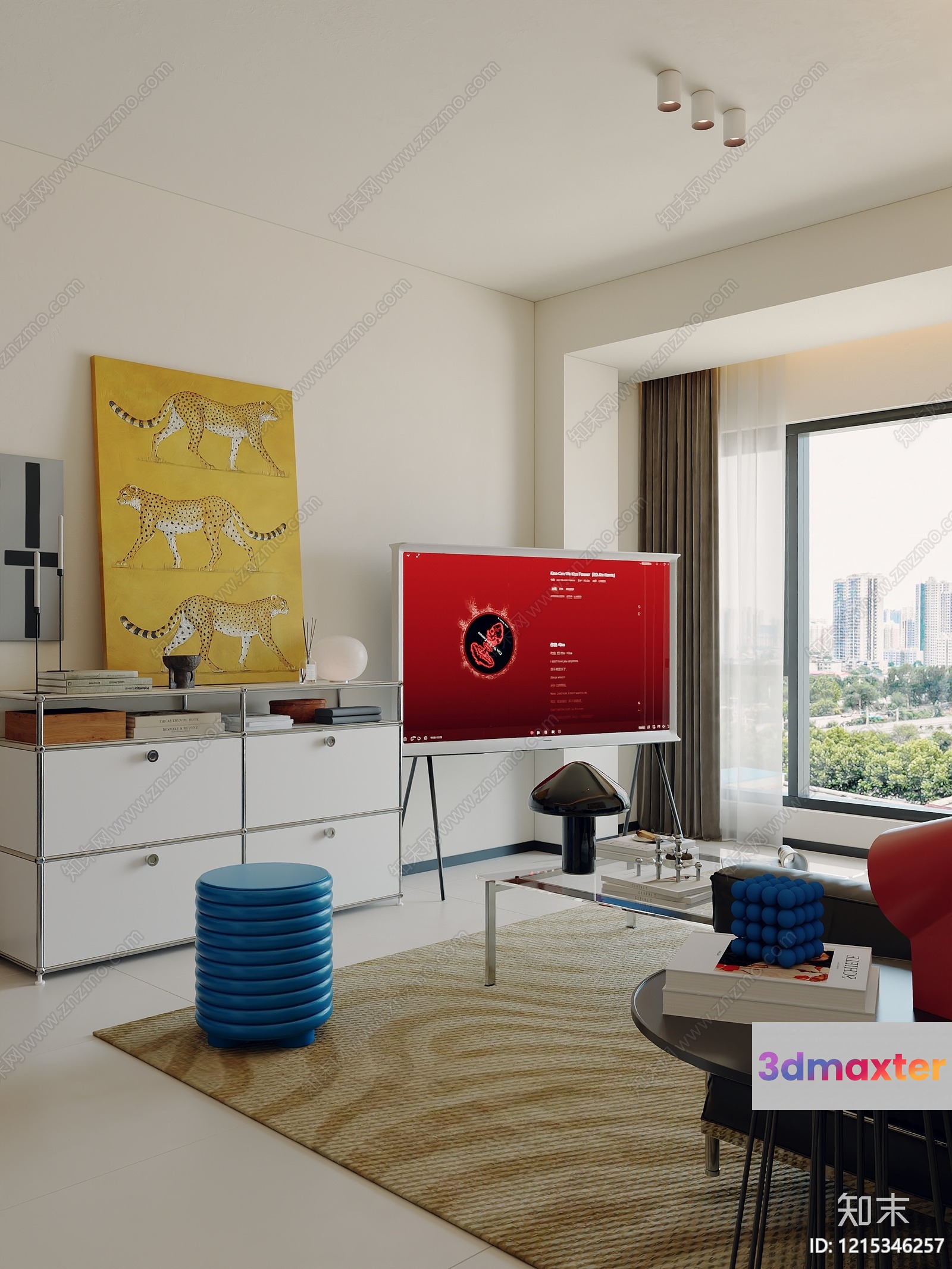 Modern Living Room 3D Model - 9991 - VRAY Render
