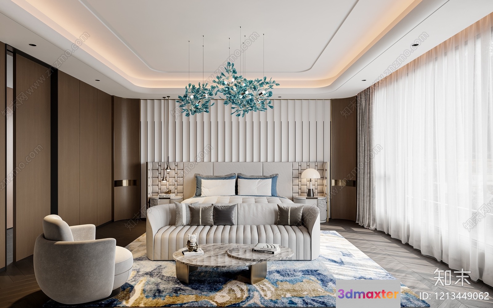 Modern Living Room 3D Model - 22826 - VRAY Render