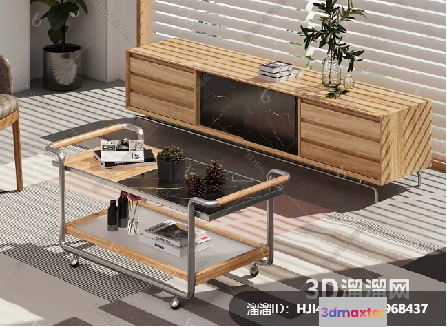 Modern Living Room 3D Model - 14250 - VRAY Render