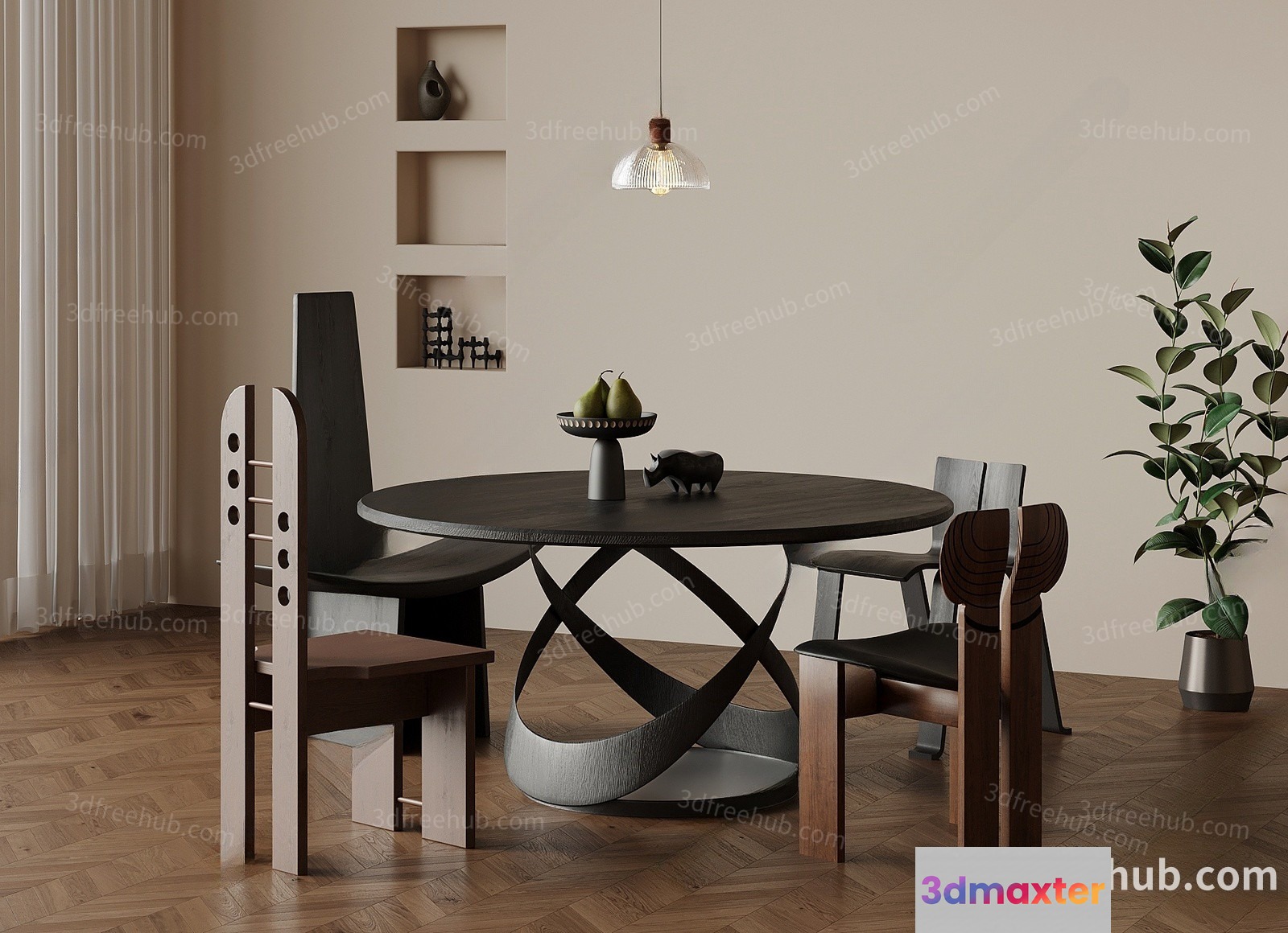 A Dining Table 3D Model - 22872 - VRAY Render